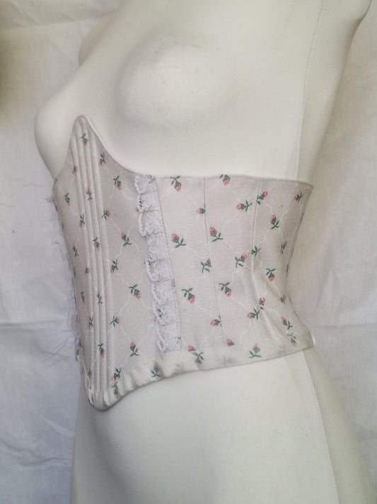 Gorset underbust w kwiatki XS/S