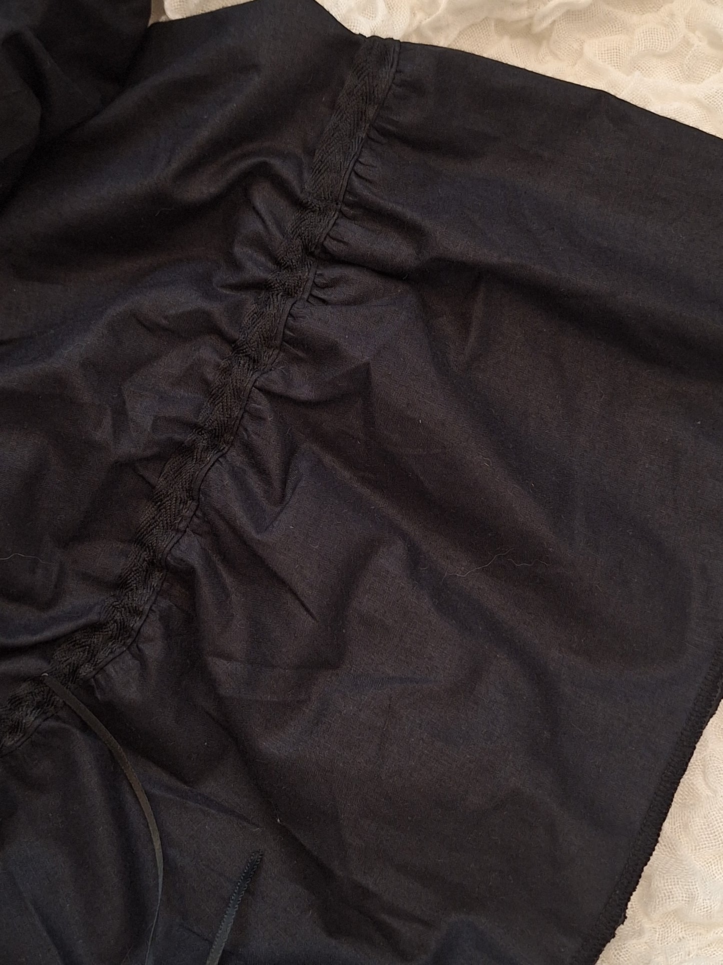 Szerokie spodnie z falbanami all black