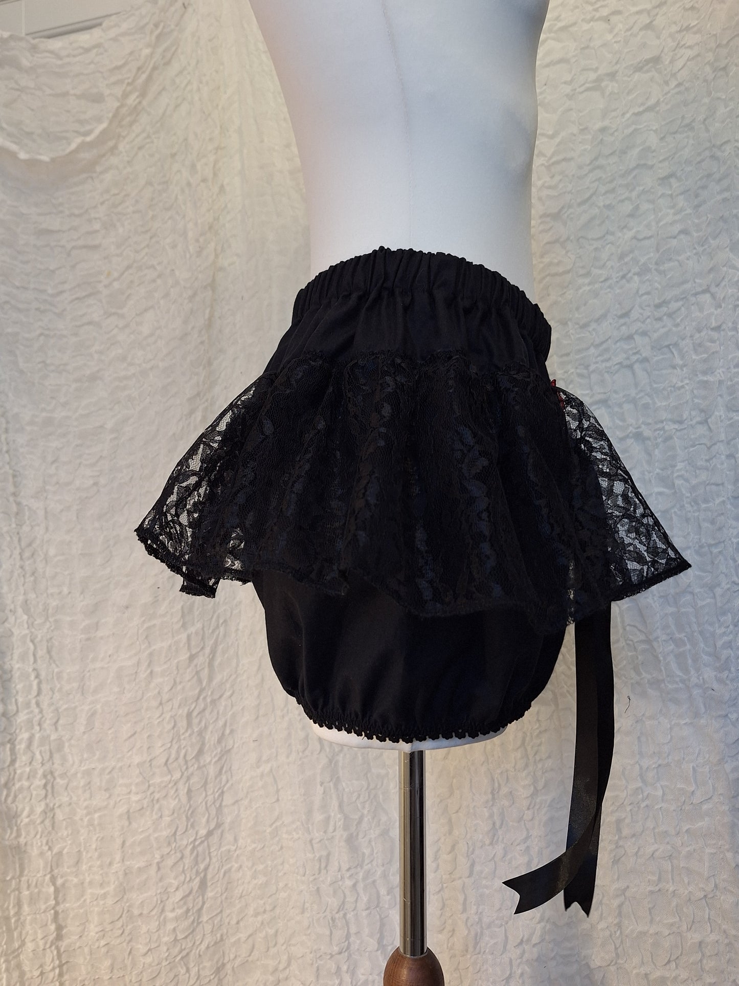 Bloomerso-spódniczka black//big rose M/L