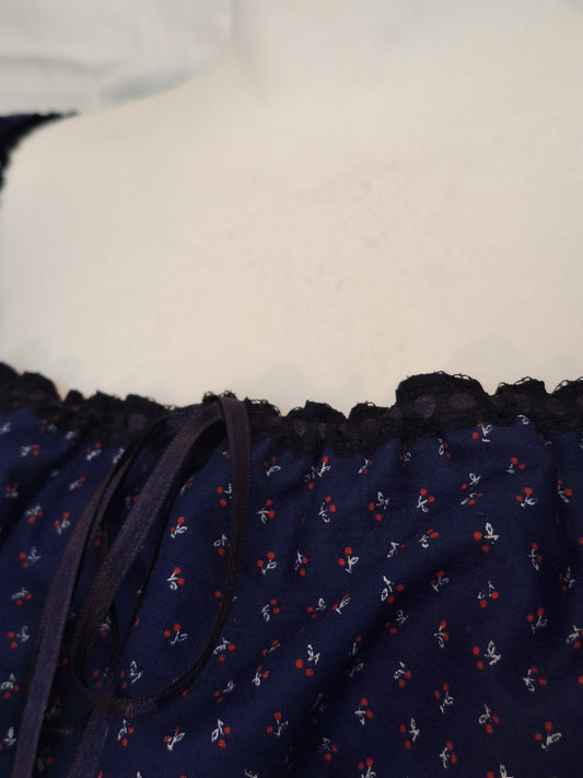Top navy cherry S-M/L