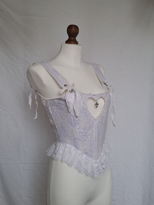 Gorset koronkowy z wycięciem