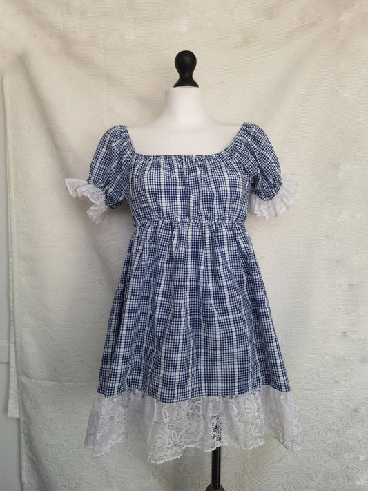 Blue checked set M