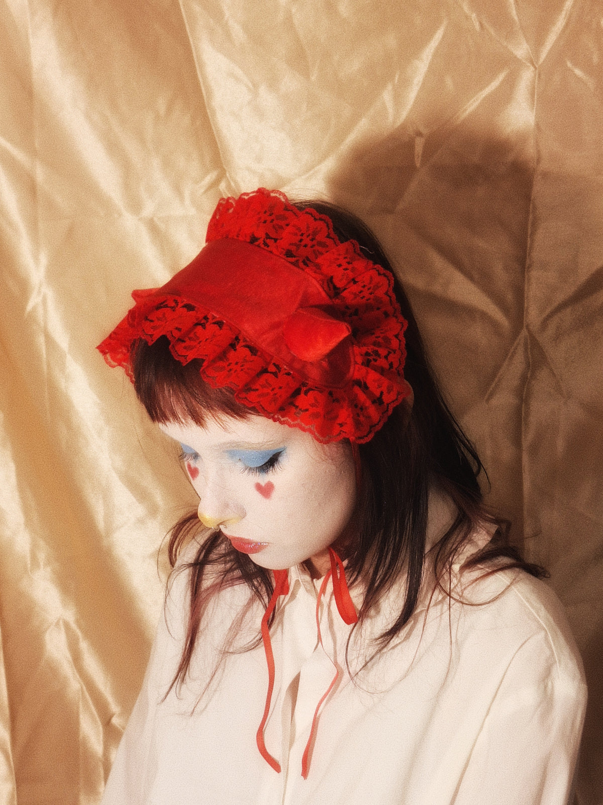 Headdress SATIN RED DEVIL II