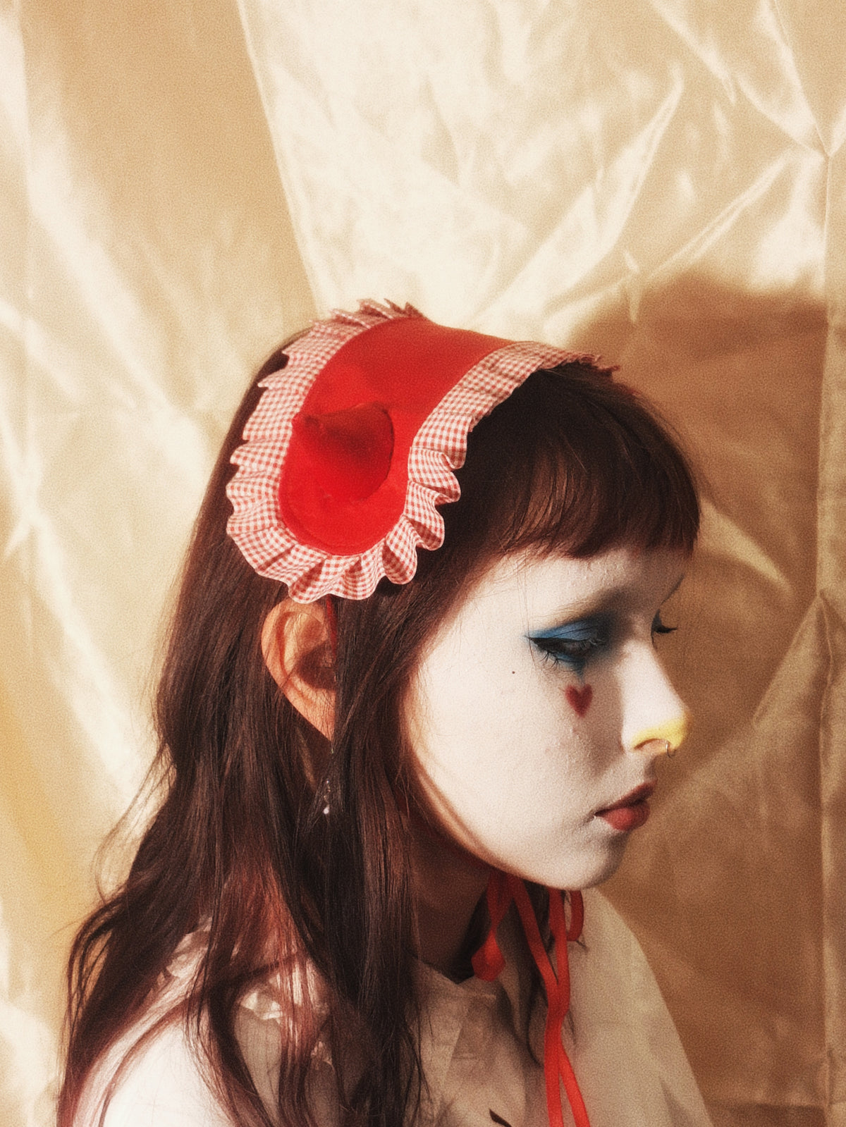 Headdress SATIN RED DEVIL
