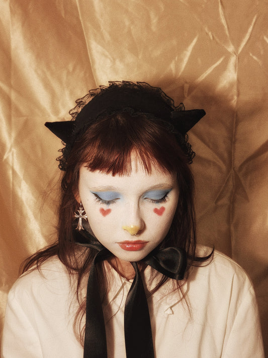 Headdress BLACK VELVET DEVIL