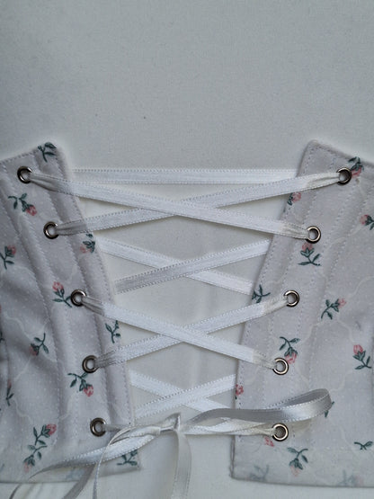 Gorset underbust w kwiatki XS/S