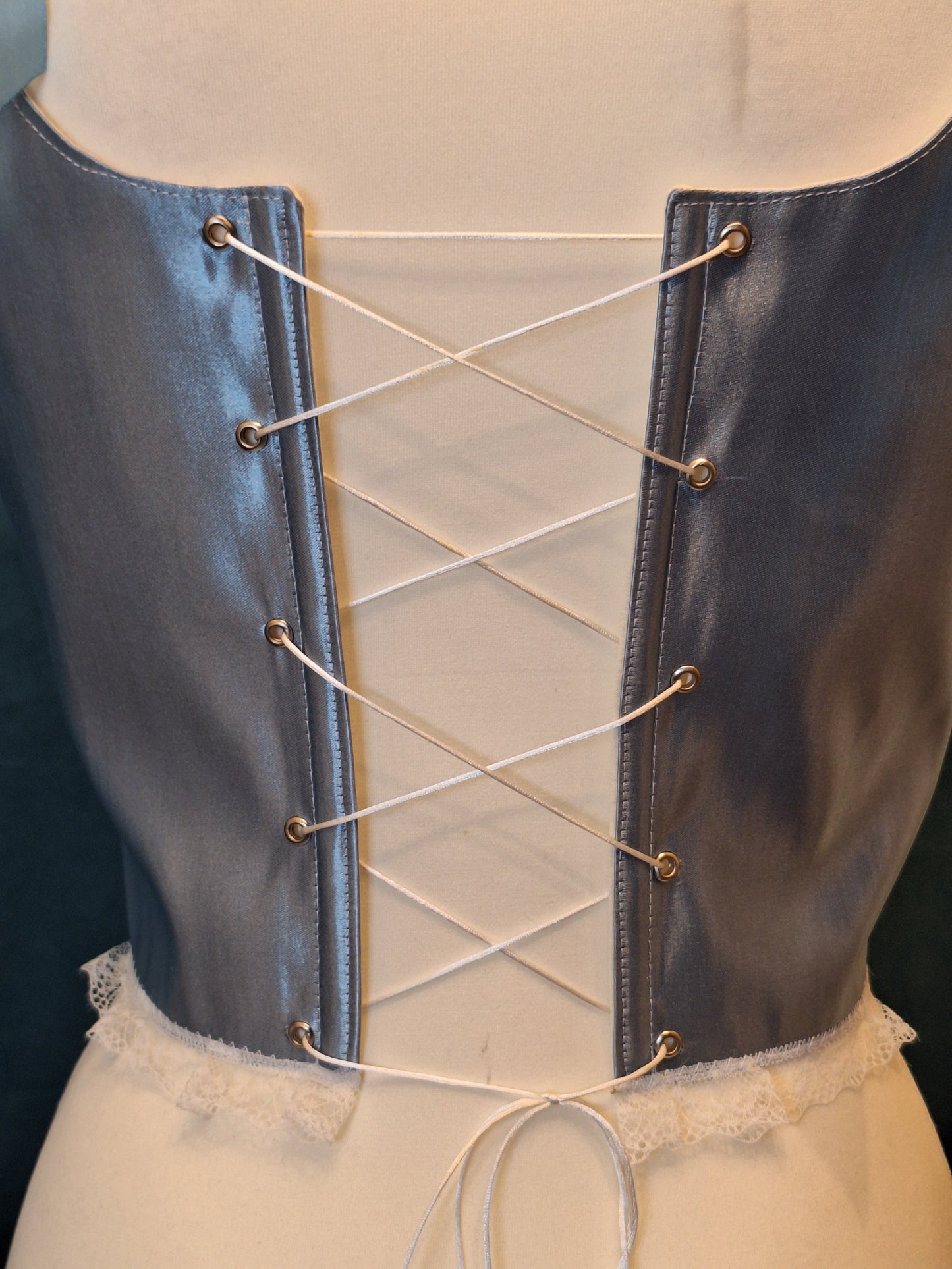 Gorset z wycięciem błękitny