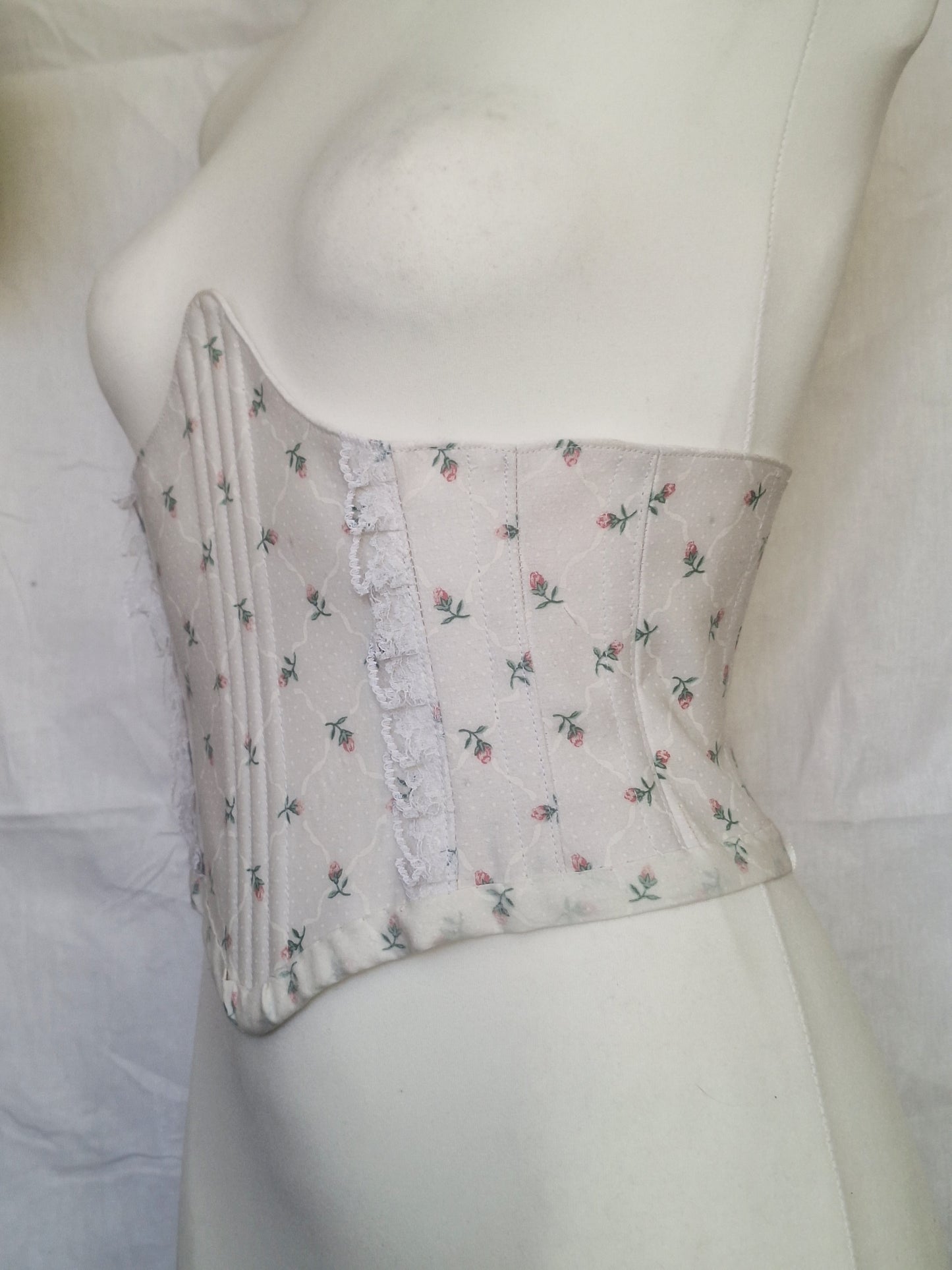Gorset underbust w kwiatki XS/S