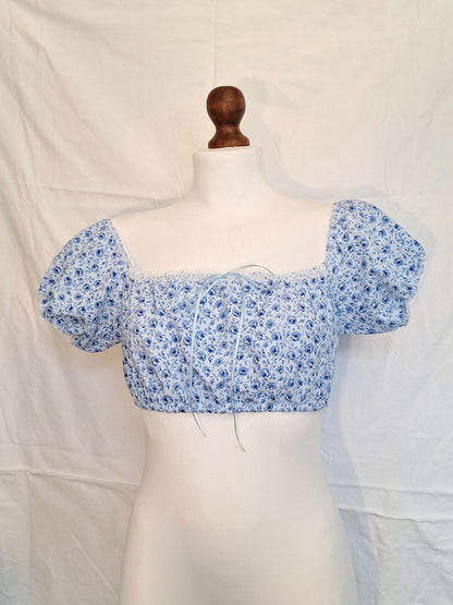 Top blue flowers XS/S