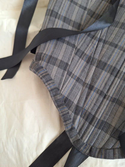 Gorset szary w kratę