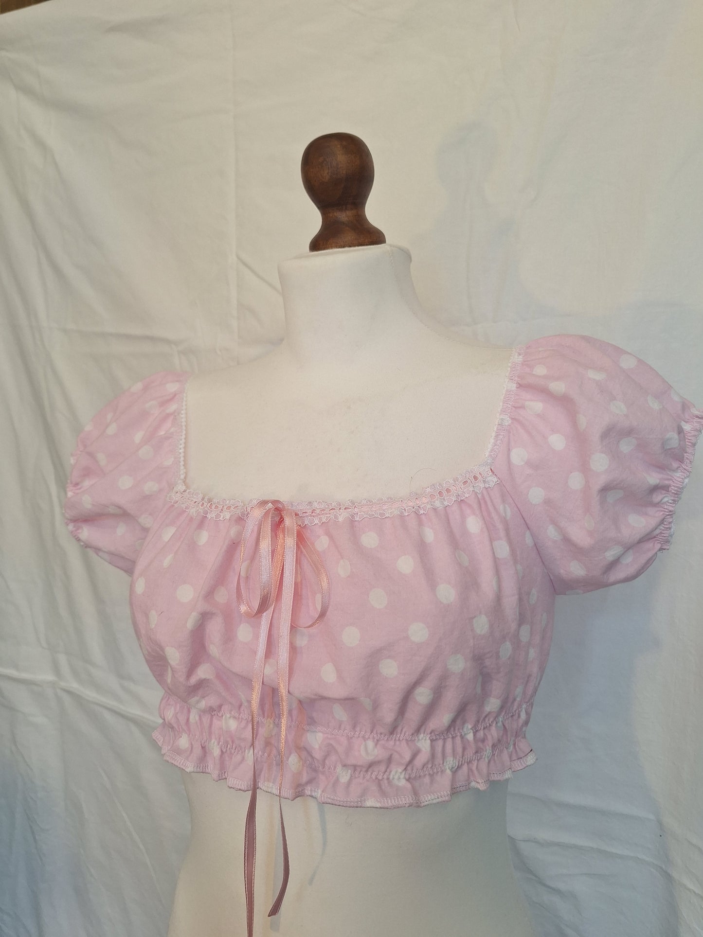 Top pink polka dots XS/S