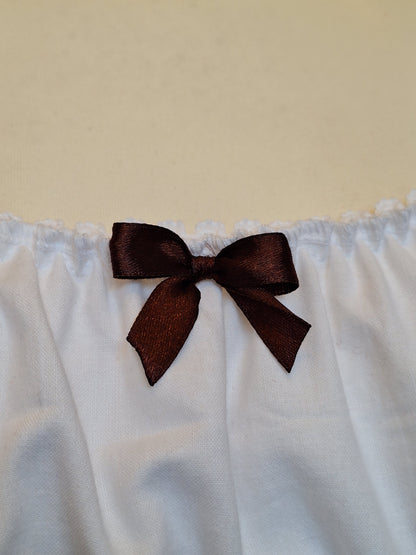 Sukienka milkmaid brązowa kratka S/M