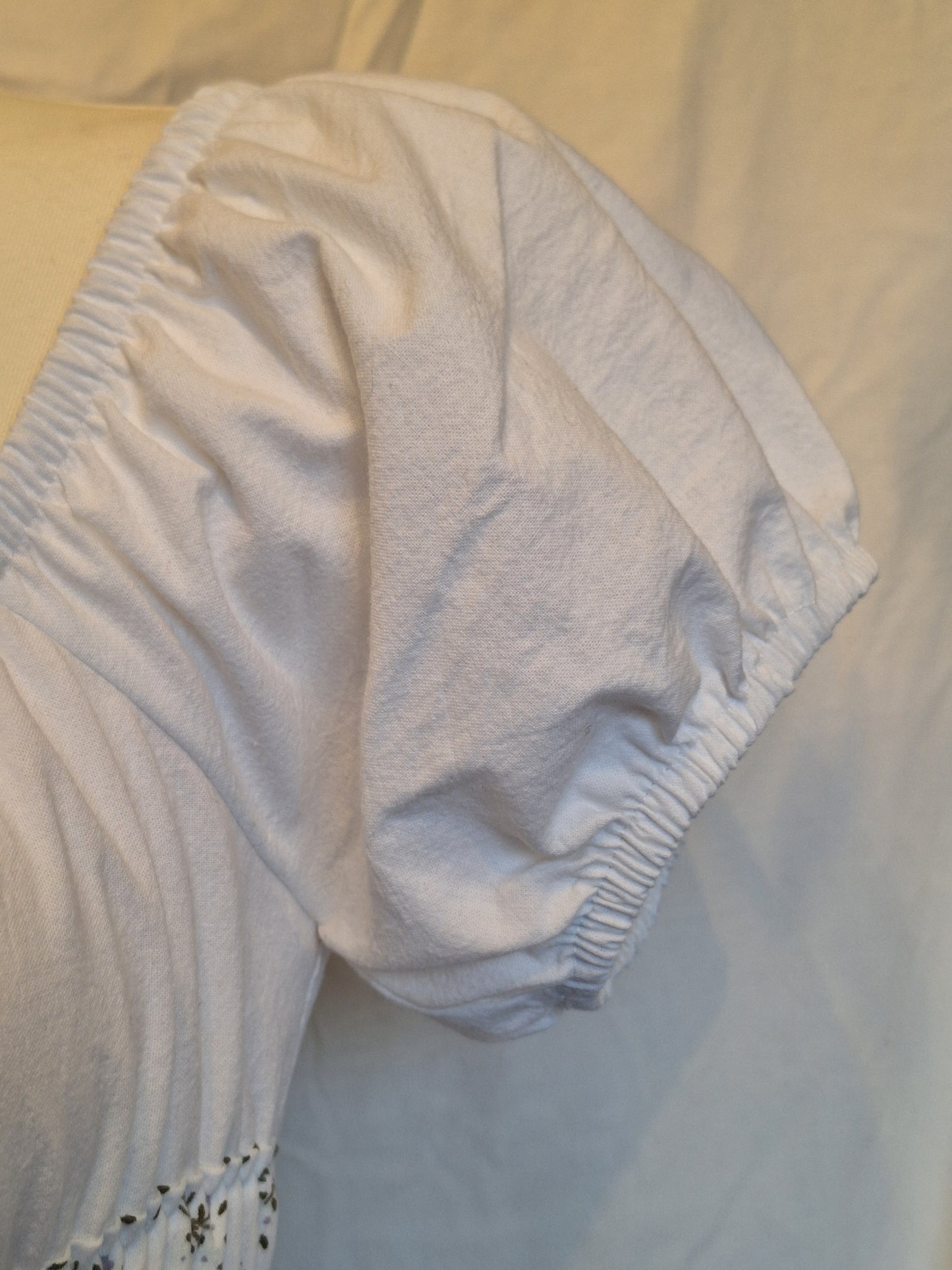 Sukienka milkmaid fioletowe kwiatki S/M