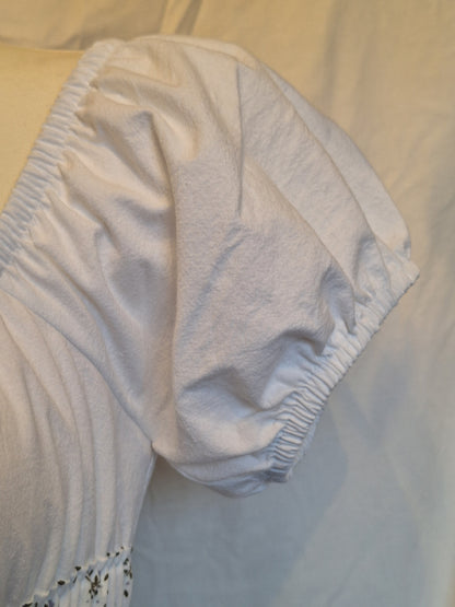 Sukienka milkmaid fioletowe kwiatki S/M