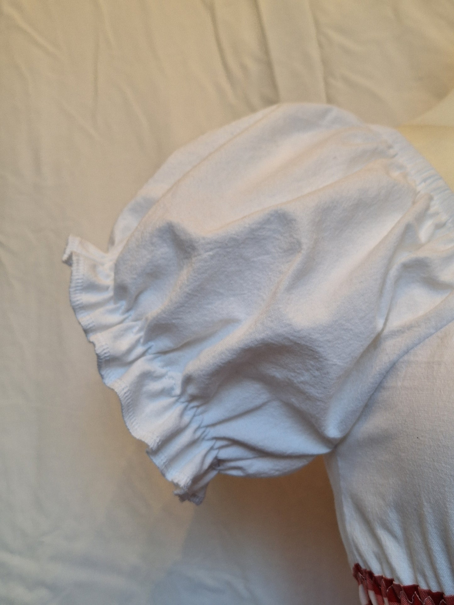 Sukienka milkmaid czerwona kratka XS/S