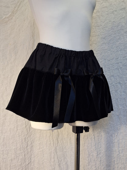Bloomerso-spódniczka black velvet M/L