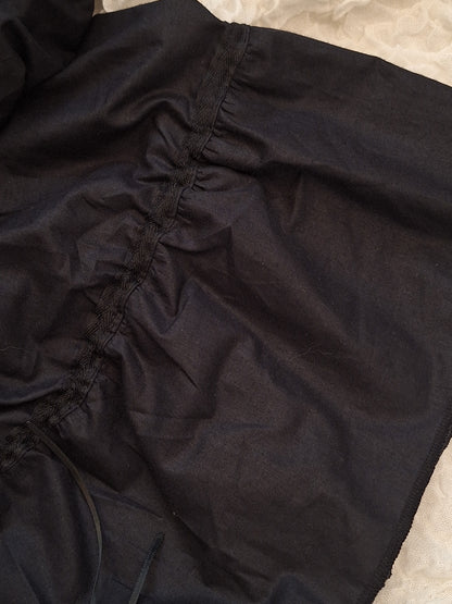 Szerokie spodnie z falbanami all black