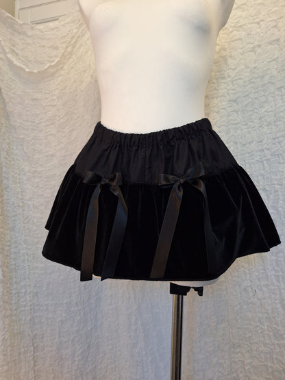 Bloomerso-spódniczka black velvet M/L