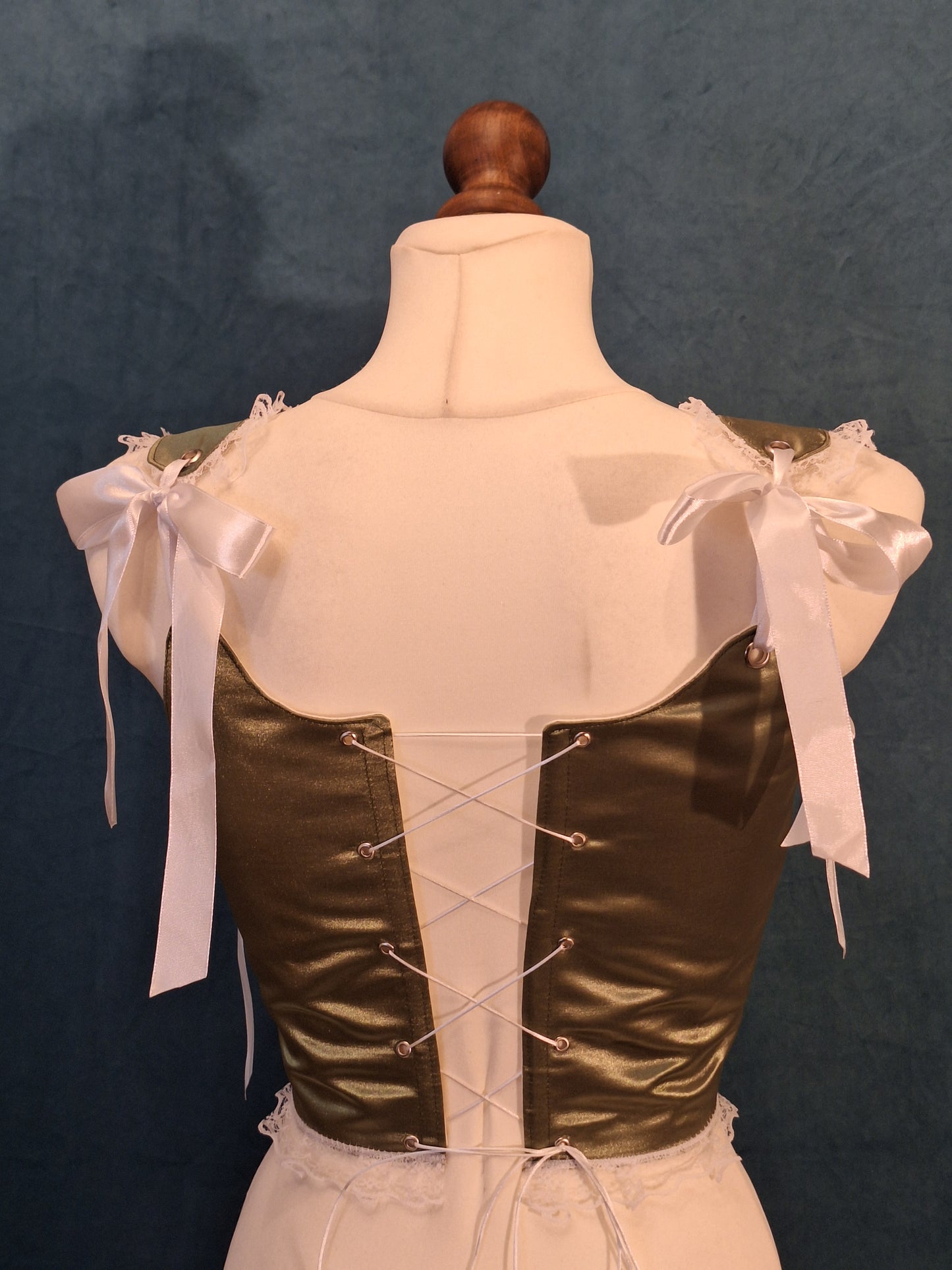 Gorset z wycięciem zielony