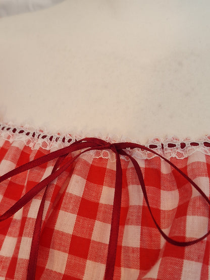 Top red picnic S-M/L