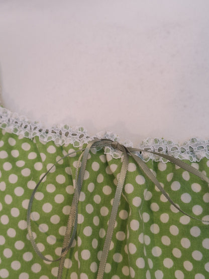 Top green polka dots S-L