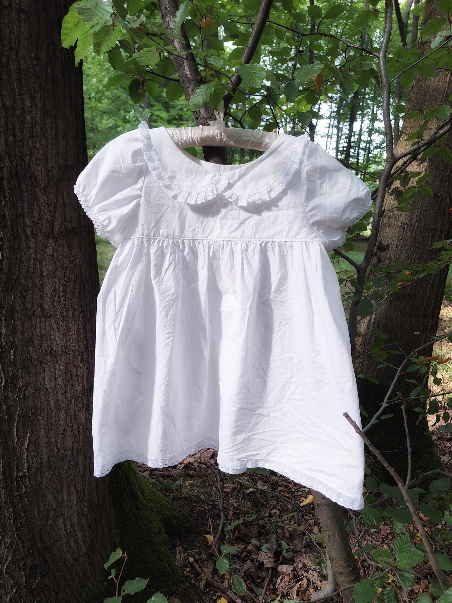 Sukienka babydoll biała