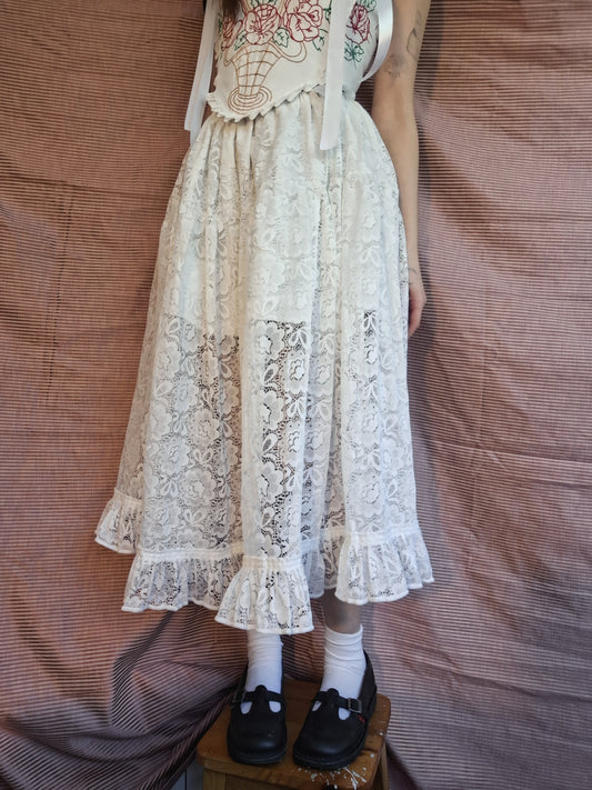 Długa spódnica koronkowa XS-XL