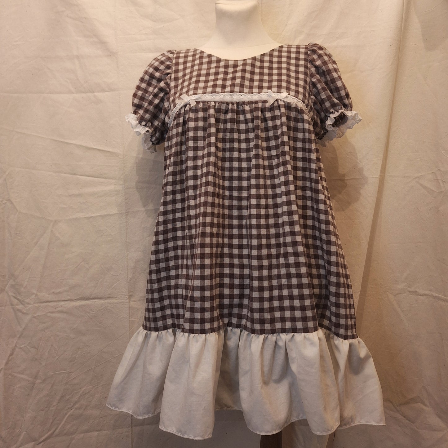 Sukienka babydoll w kratkę