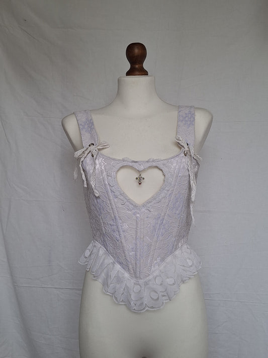 Gorset koronkowy z wycięciem