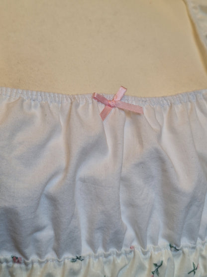 Sukienka milkmaid różowe kwiatki XS/S