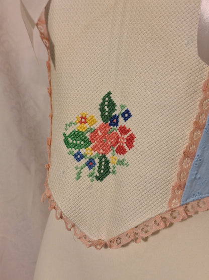 Corset with floral embroidery