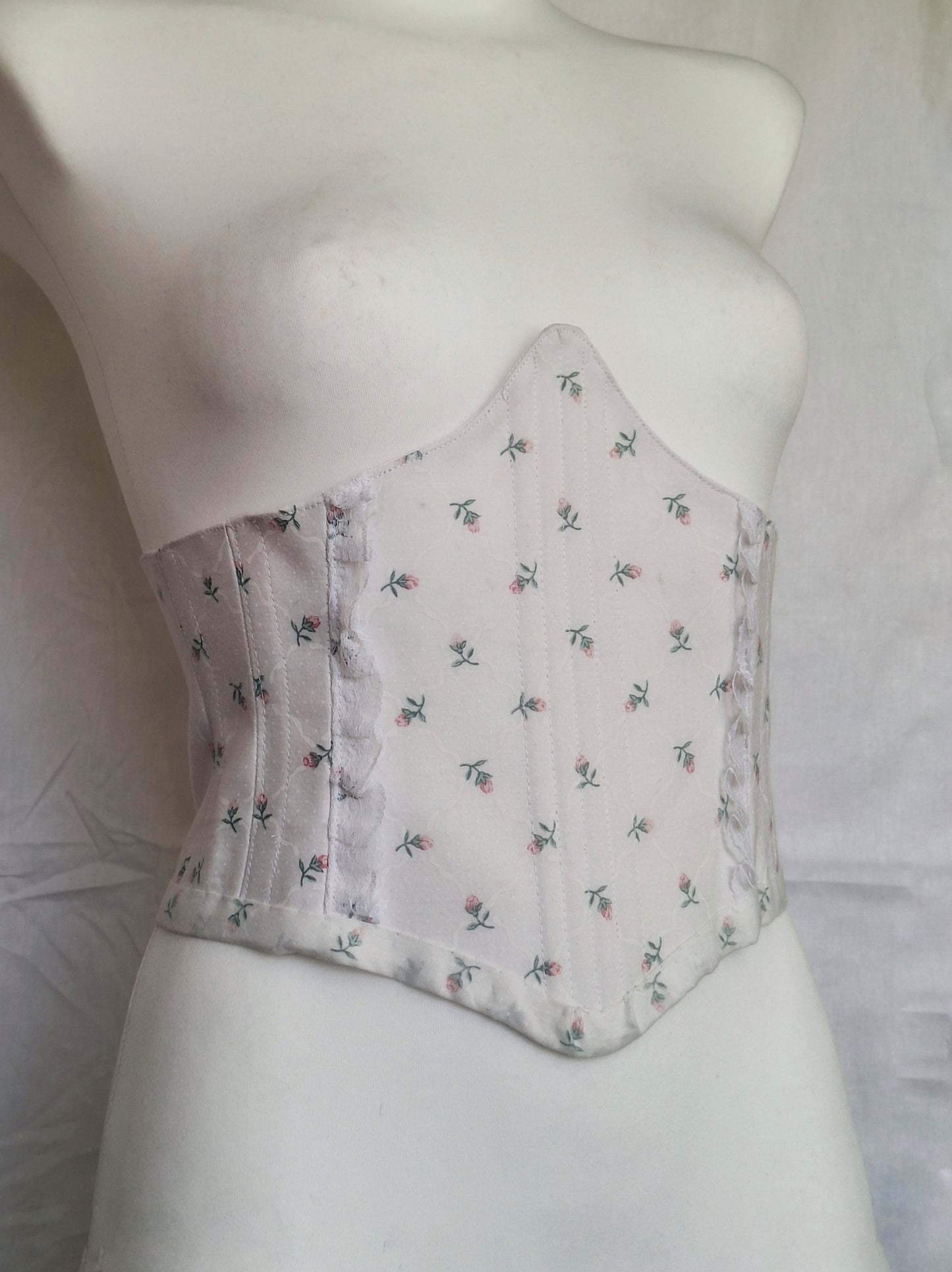 Gorset underbust w kwiatki XS/S