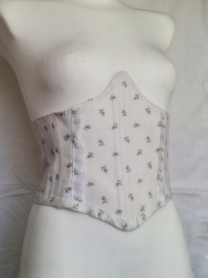 Gorset underbust w kwiatki XS/S