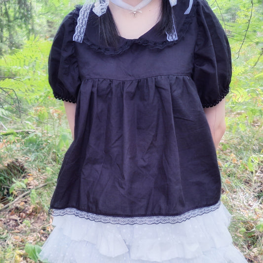 Bluzka babydoll czarna