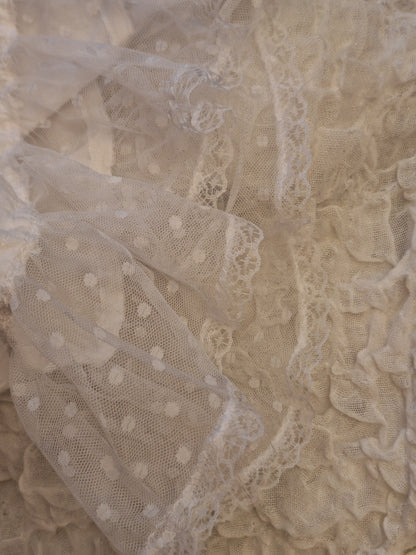 Szerokie spodnie z koronką ALL WHITE