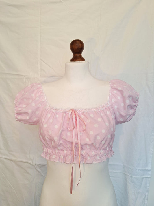 Top pink polka dots XS/S