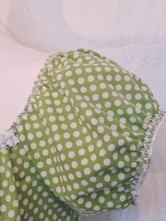 Top green polka dots S-L