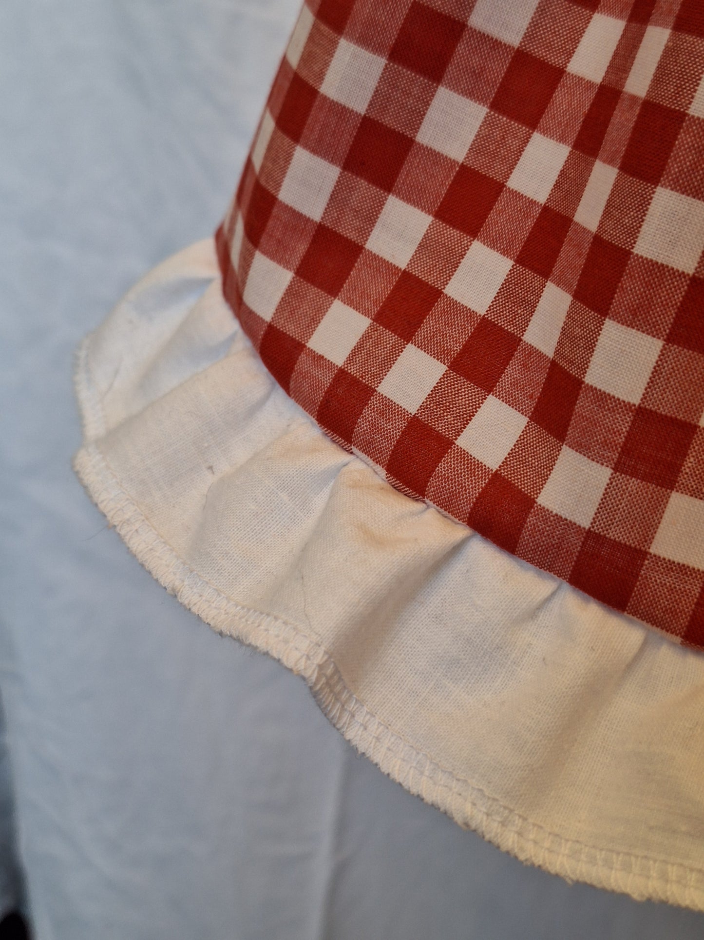 Sukienka milkmaid czerwona kratka XS/S