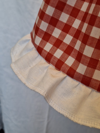 Sukienka milkmaid czerwona kratka XS/S