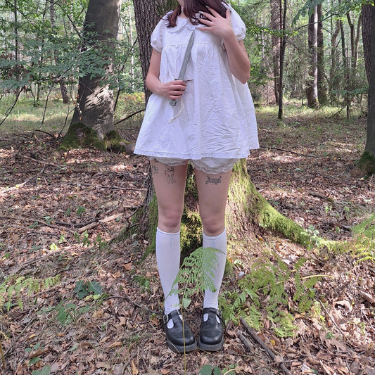 Sukienka babydoll biała