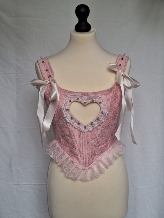 Gorset koronkowy z wycięciem