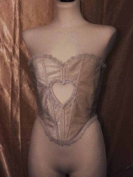 Gorset z wycięciem biały