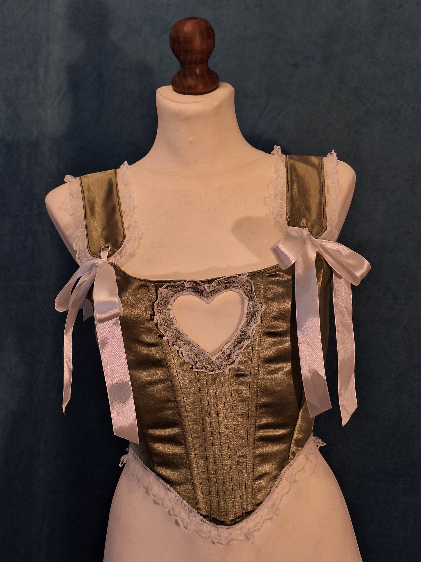 Gorset z wycięciem zielony