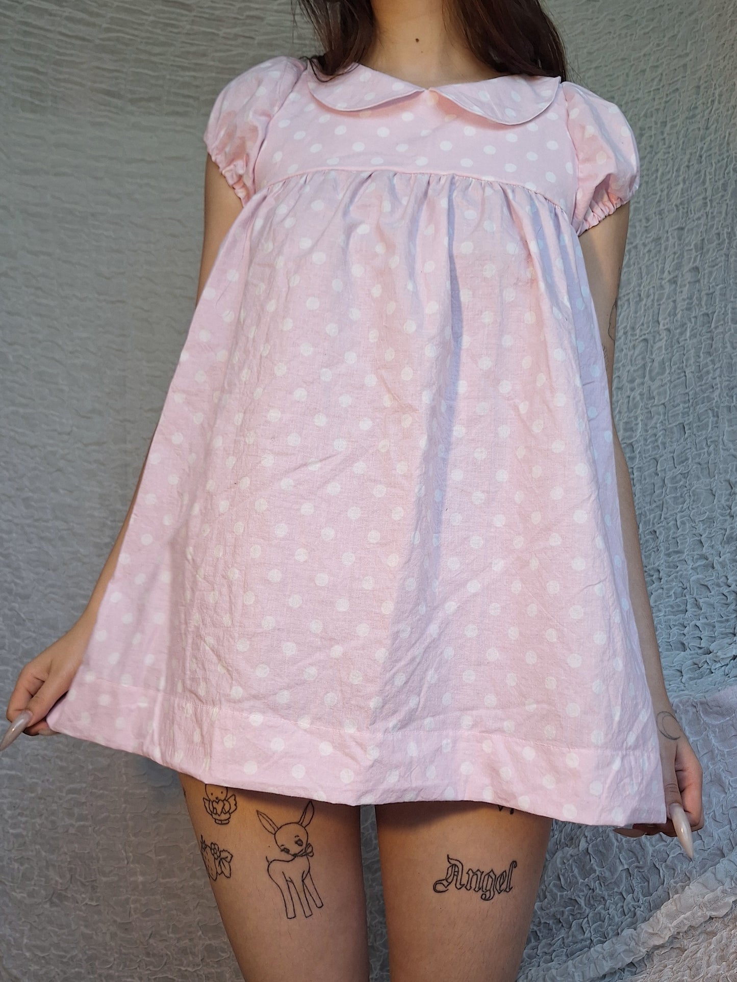 Sukienka babydoll w kropki