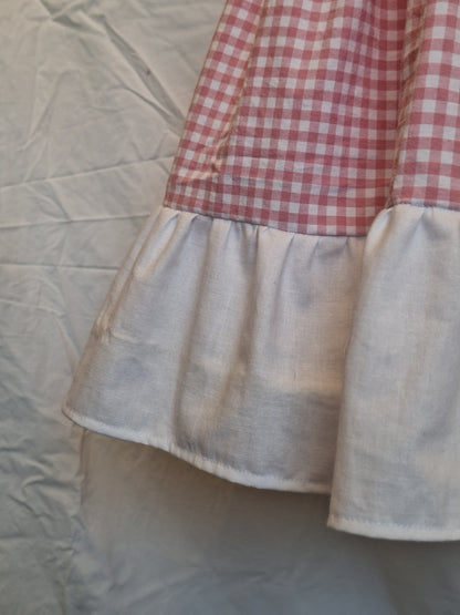 Sukienka milkmaid różowa kratka XS/S