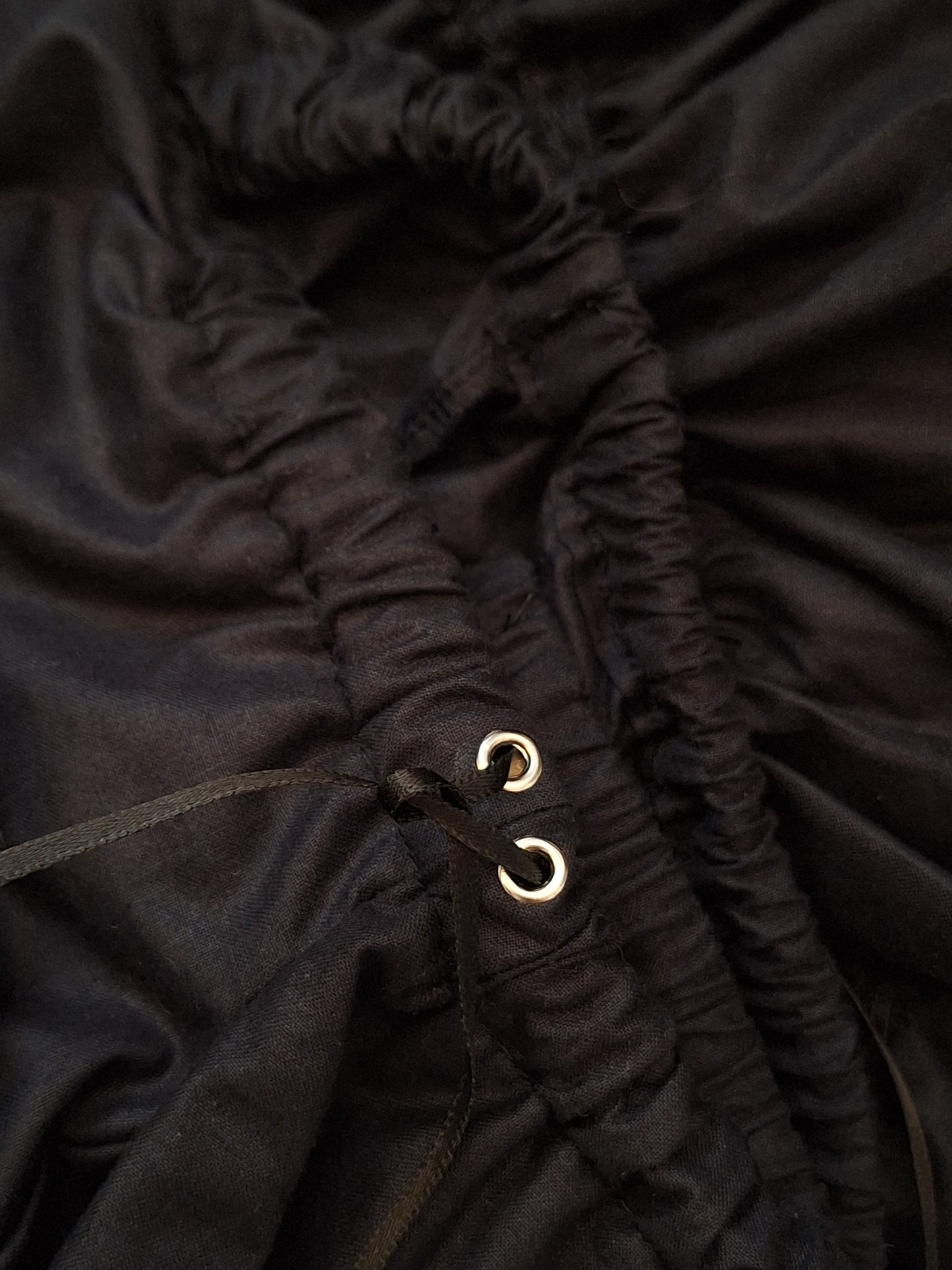 Szerokie spodnie z falbanami all black