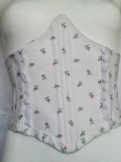 Gorset underbust w kwiatki XS/S