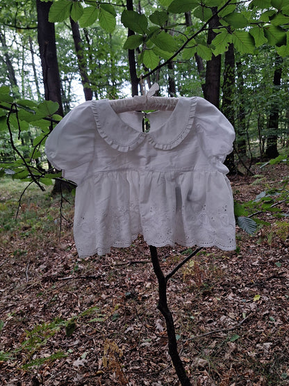 Bluzka babydoll biała