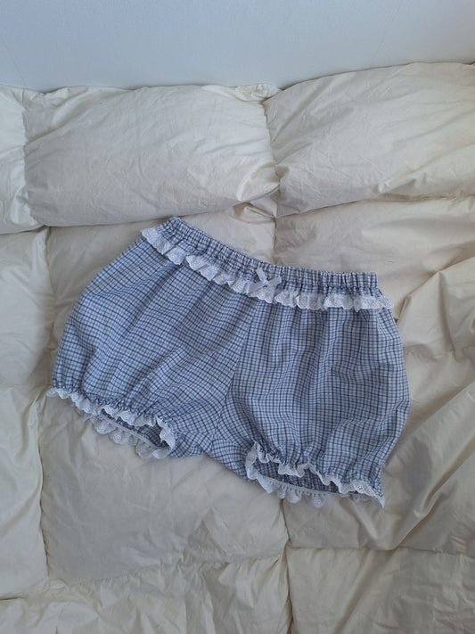Bloomersy w kratkę niebieskie S/M