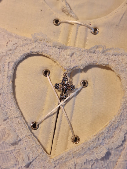 Gorset koronkowy z wycięciem